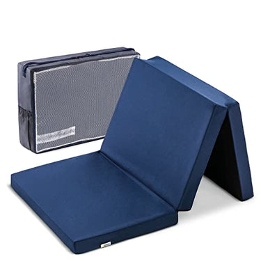 hauck Reisebettmatratze Sleeper mit Tragetasche, 120x60 cm, 5 cm Dick, Faltmatratze für Kinderreisebett, Klein Zusammenklappbar, Kompatibel mit hauck Reisebetten (Navy) im Sale